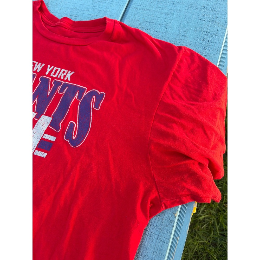 NFL Team Apparel New York Giants Red Graphic T-Shirt Mens XL Ring Spun Cotton - Picture 3 of 5